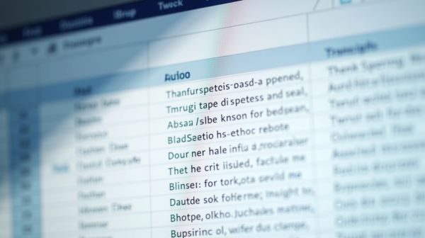 Transcription vidéo en texte xlsx avec transcri